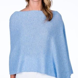 NWT 100% cashmere blue poncho